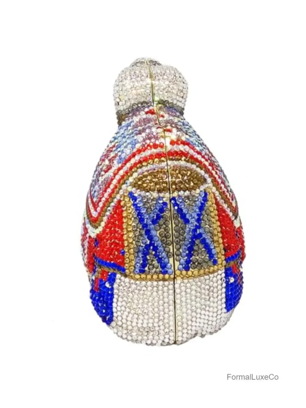 Sparkly Camel Rhinestone Clutch Purse, Faux Leather Evening Bag